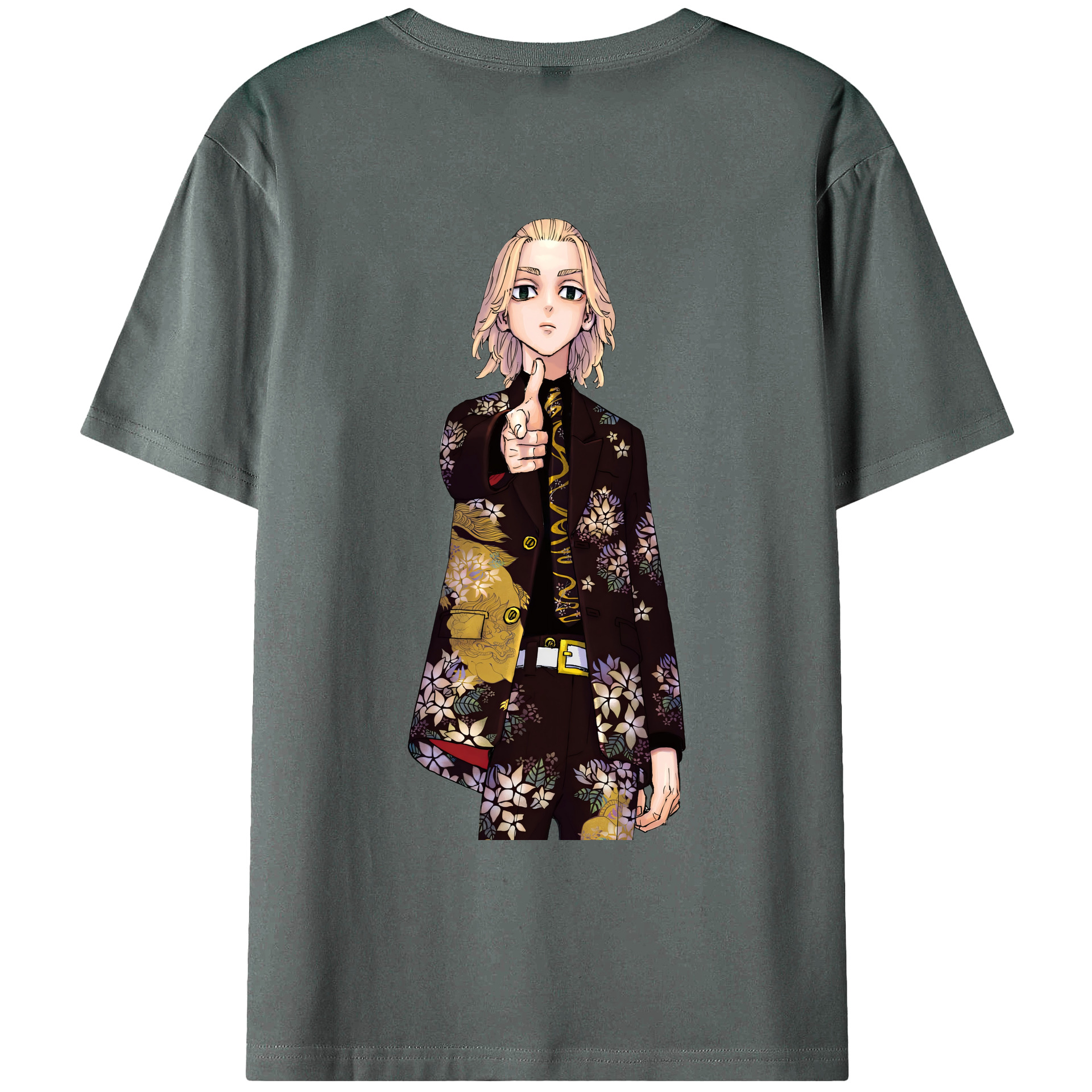 （画像用） 東京リベンジャーズ Tokyo Revengers 綿100％ メンズ半袖Tシャツ（バックプリント） 通気性